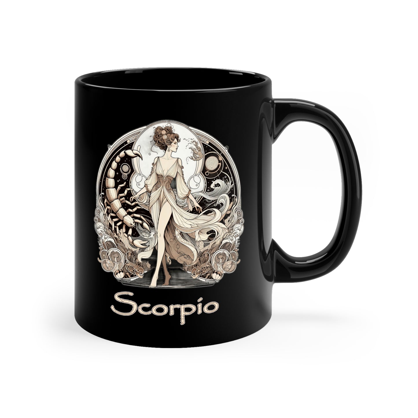 Scorpio Elegant - 11oz Black Mug