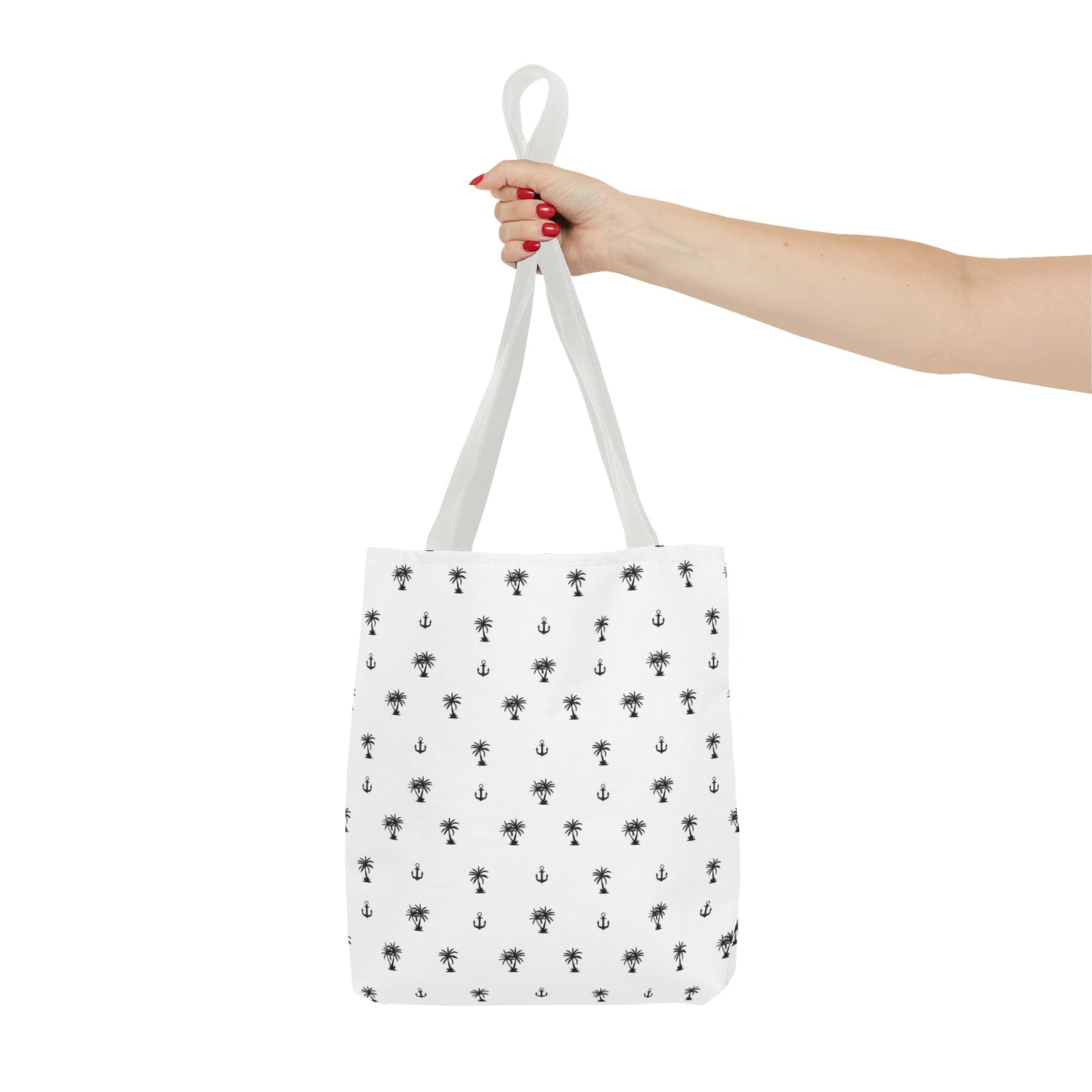 Anchors and Palm Trees Pattern - Tote Bag