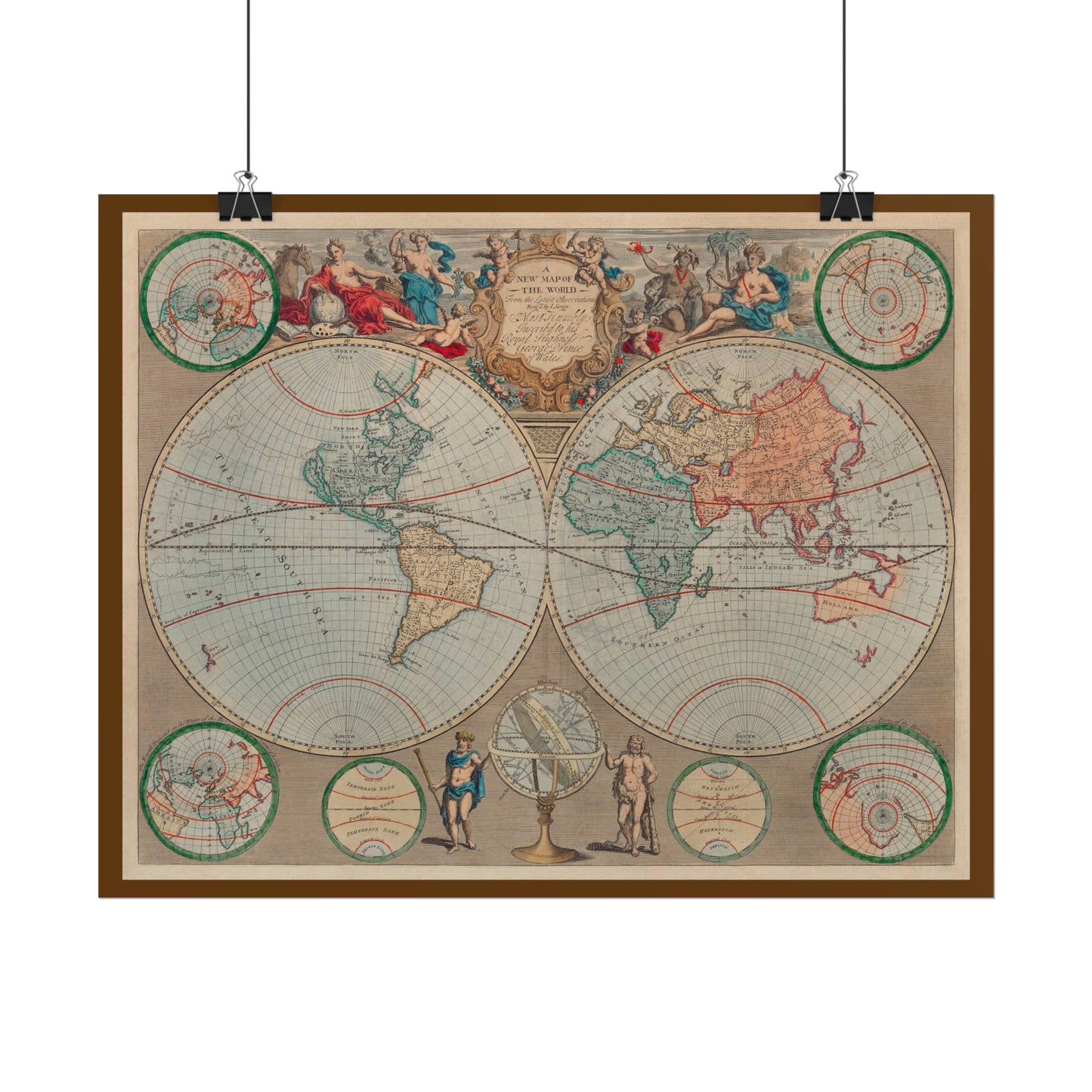 Vintage World Map 1 - Rolled Poster