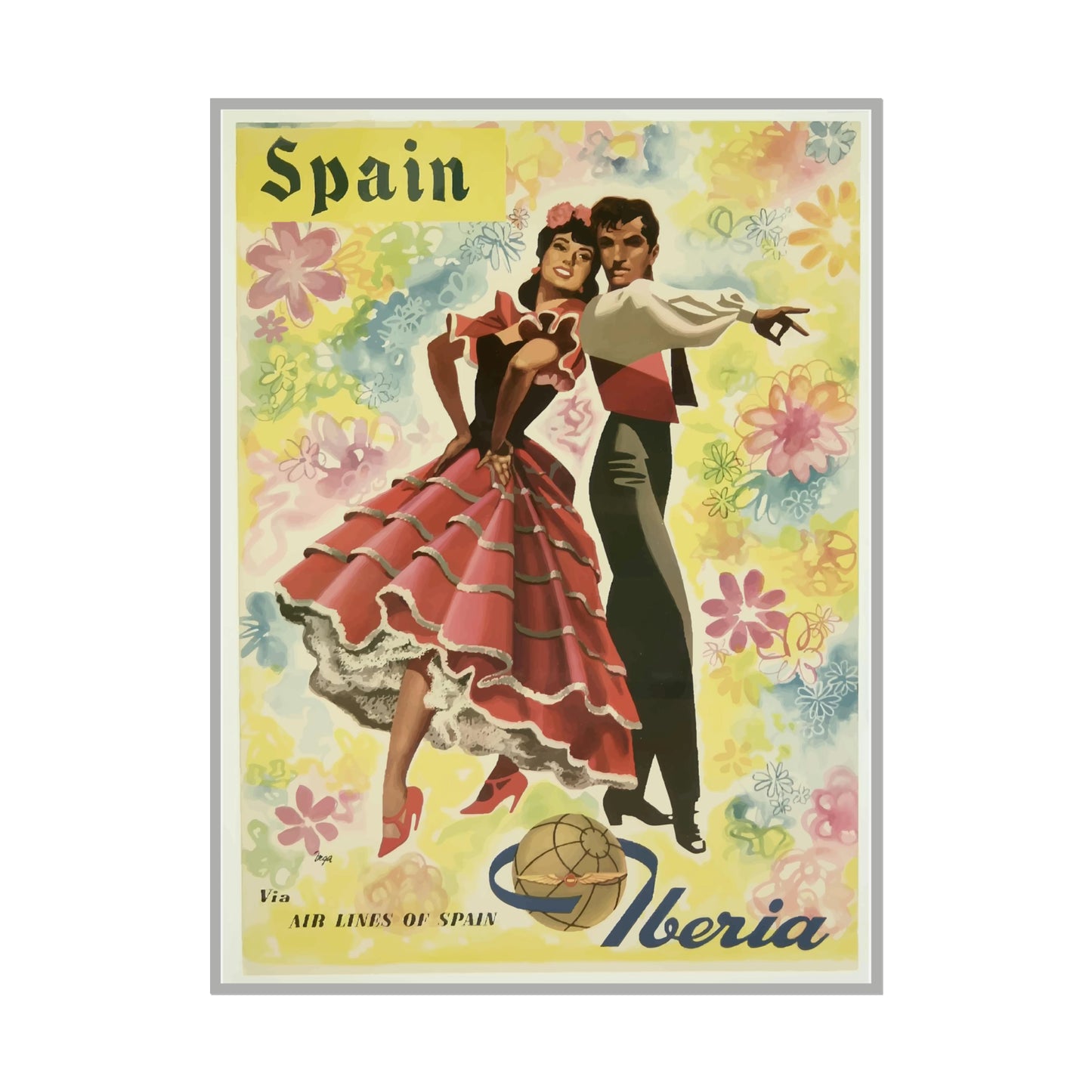 Vintage Travel Poster - Spain - Rolled Poster