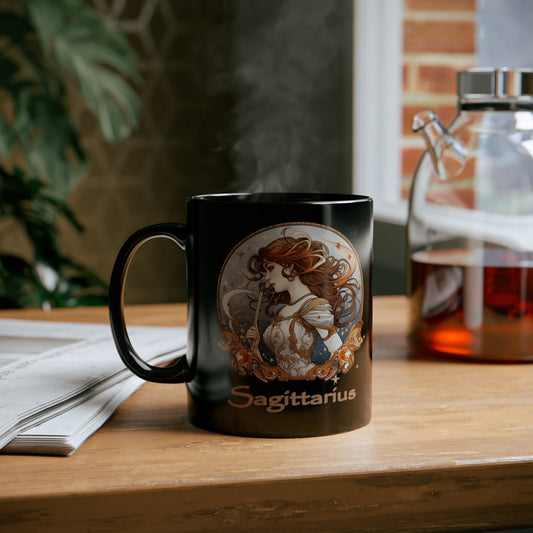 Sagittarius Elegant - 11oz Black Mug