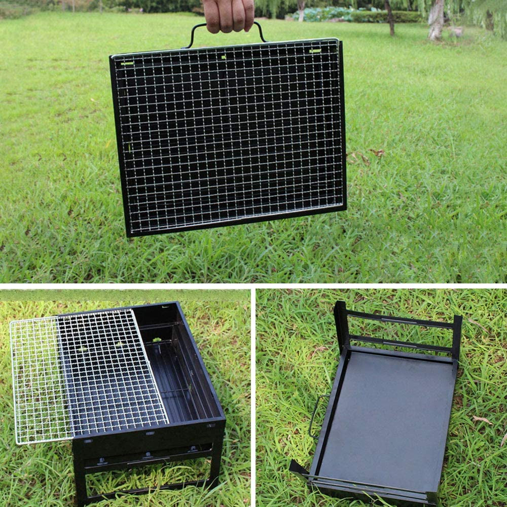 Small Portable Charcoal Barbecue Grill for Camping Hiking Picnics Traveling