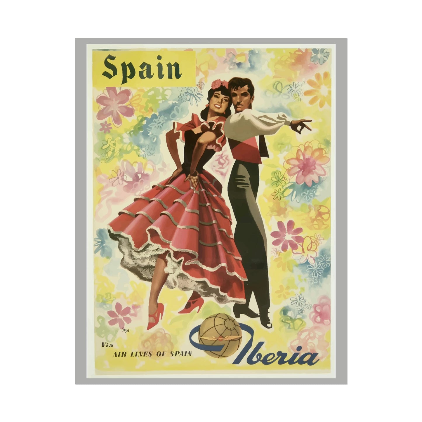 Vintage Travel Poster - Spain - Rolled Poster