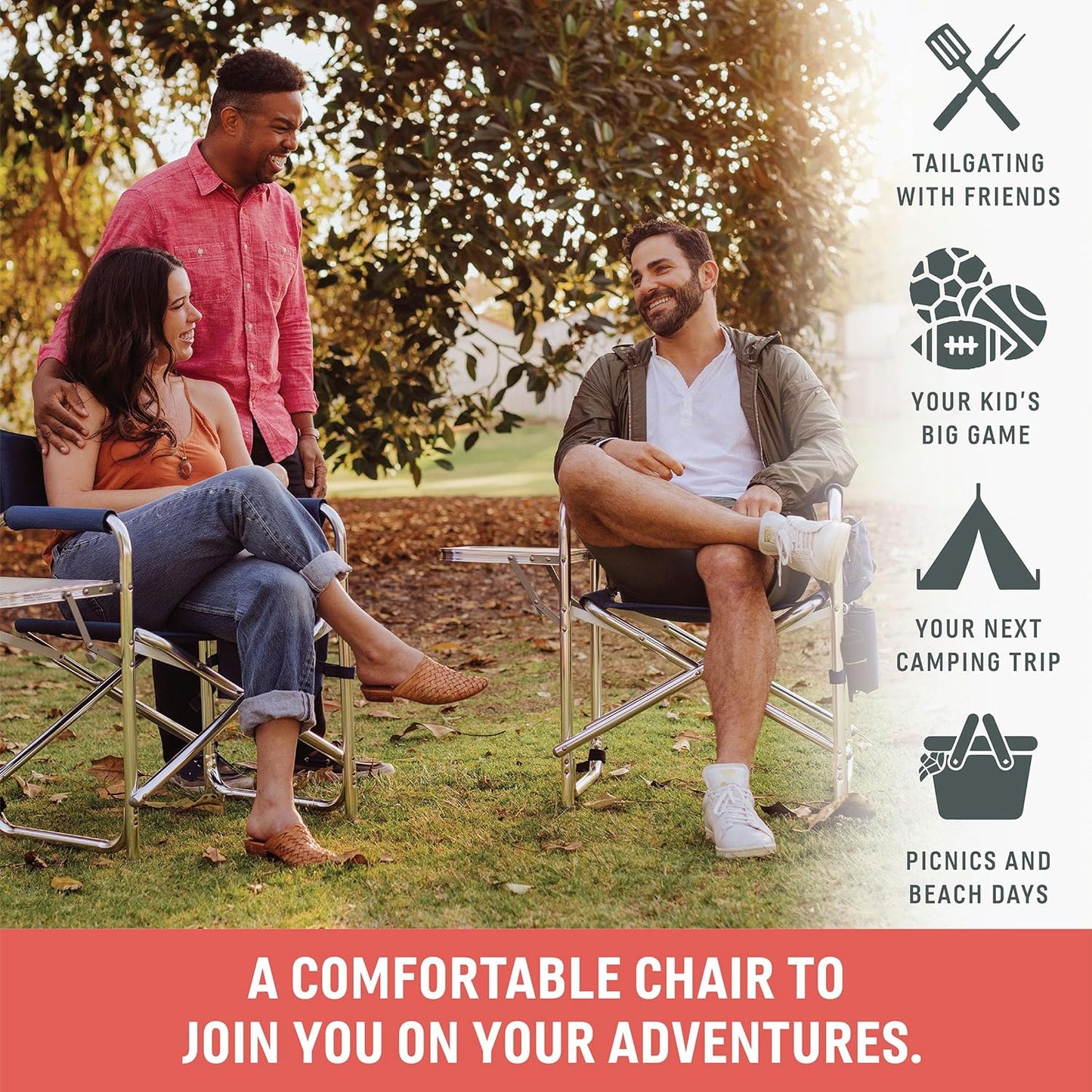 ONIVA Camp Sports Chair with Side Table