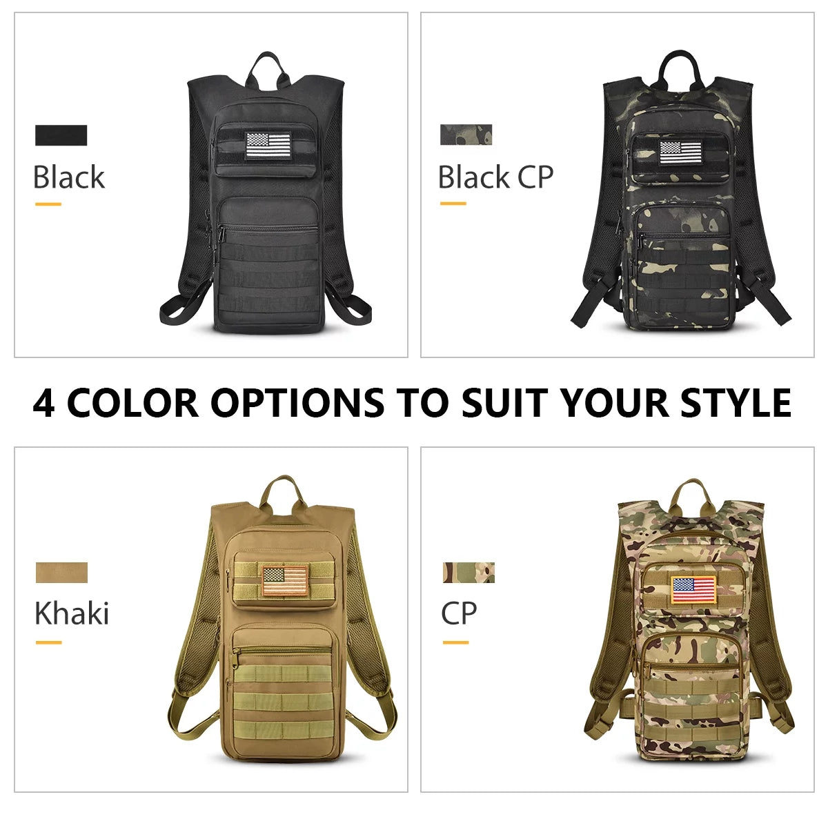 17L Hydration Backpack with 3L TPU Water Bladder: Molle-Compatible Water Pack for Hunting, Hiking, Cycling, Climbing, and Running