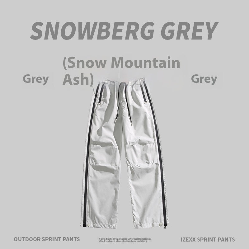 Straight Legged Zipper Outdoor Sprint Pants