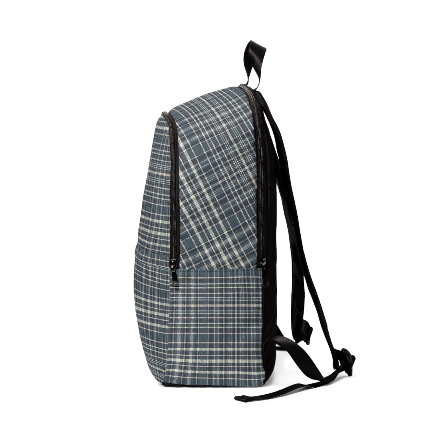 Gray Plaid - Fabric Backpack