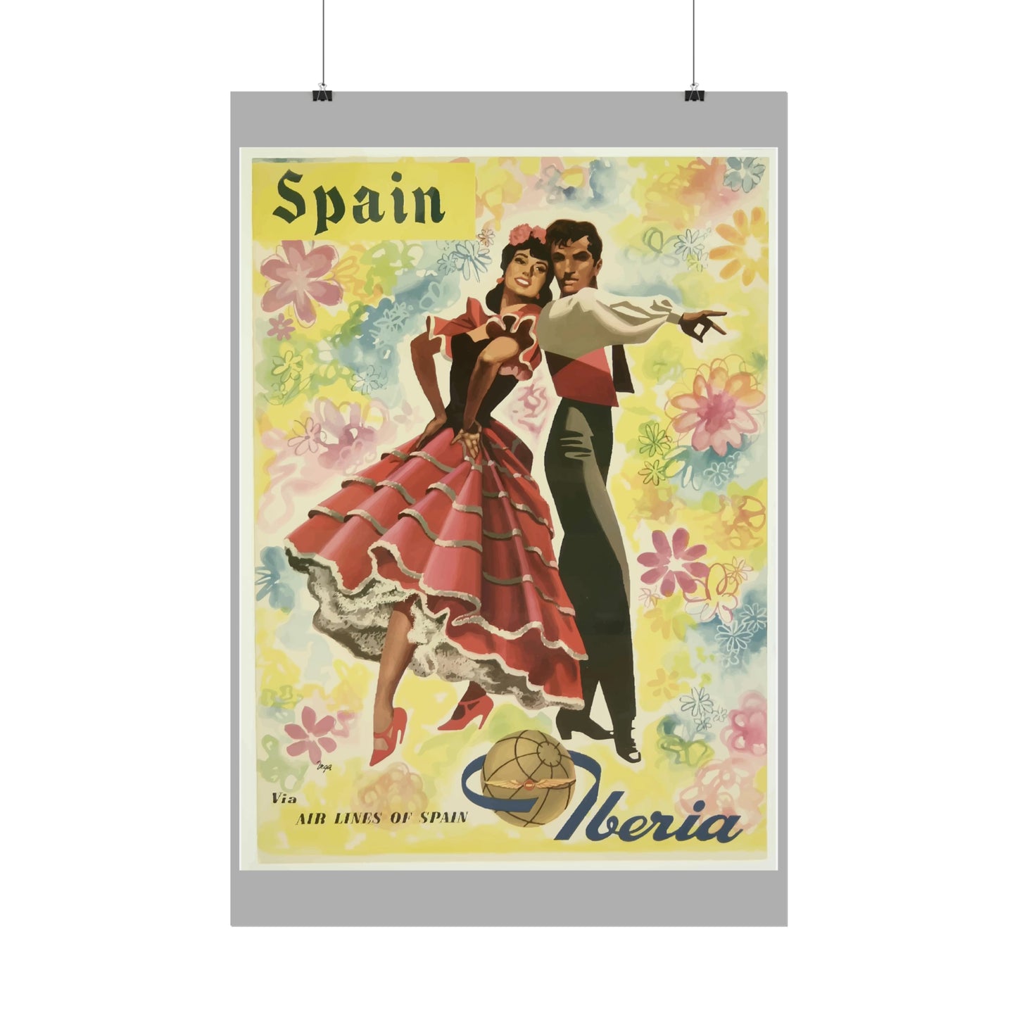 Vintage Travel Poster - Spain - Rolled Poster
