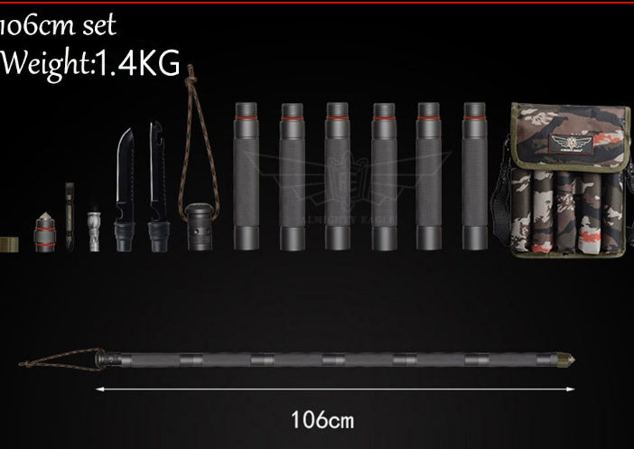 Alpenstock Tactical Defense Multifunctional Walking Stick