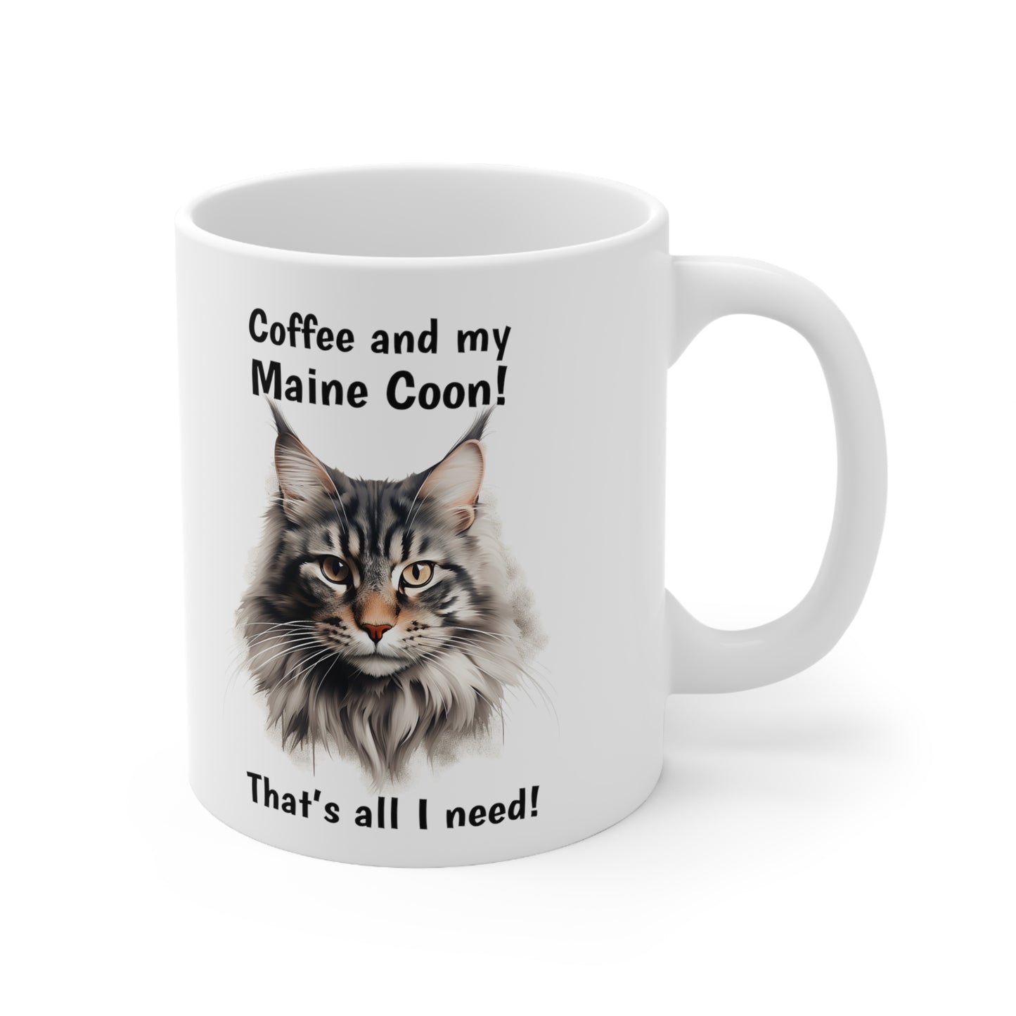 Coffee and My Maine Coon - Ceramic Mug 11oz
