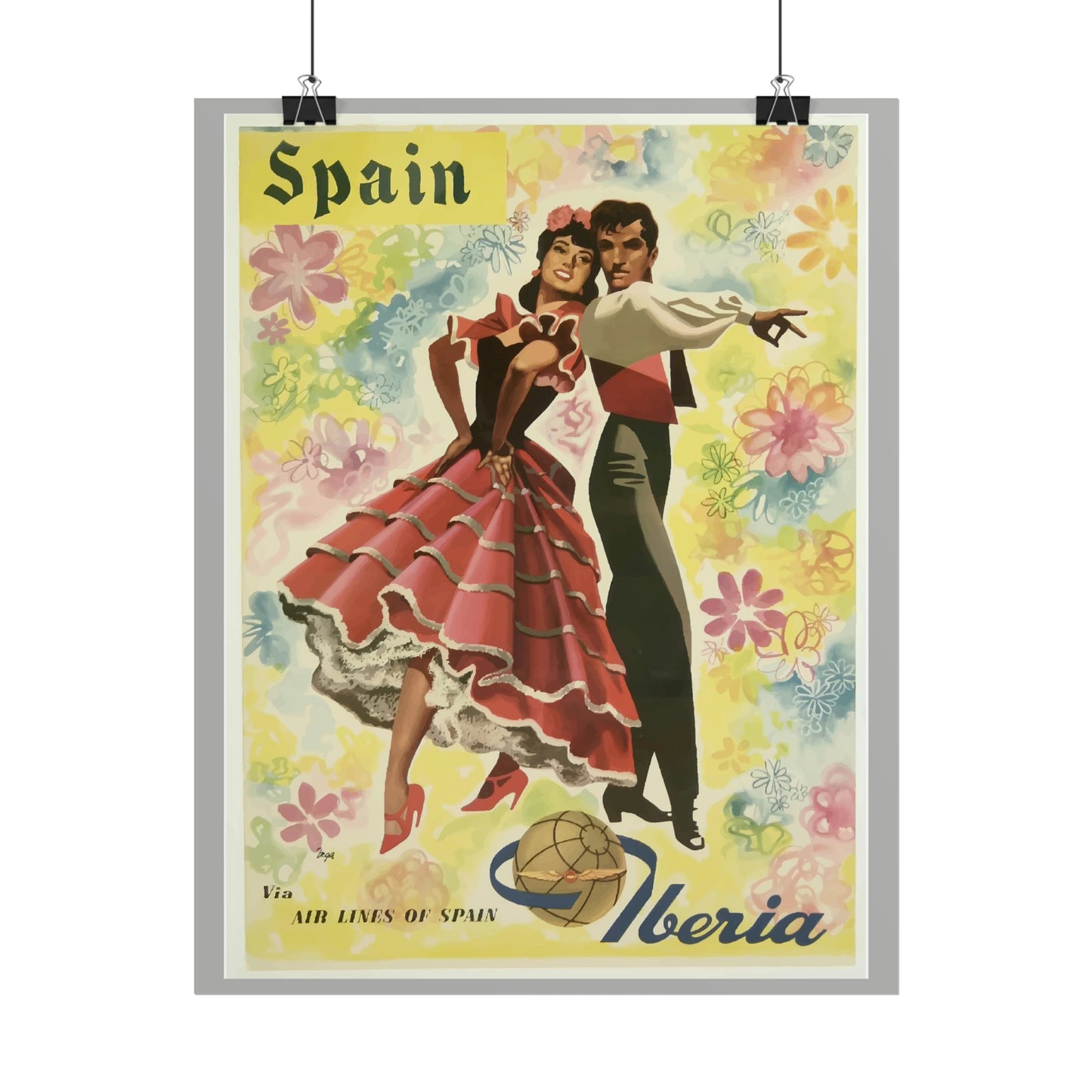 Vintage Travel Poster - Spain - Rolled Poster