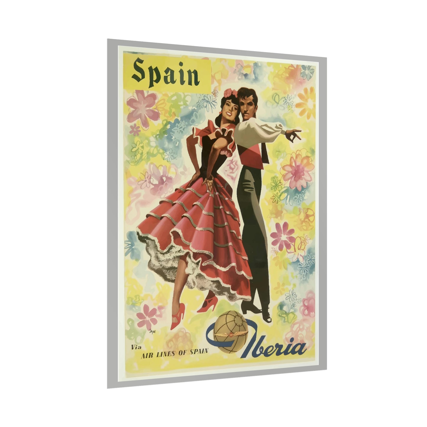 Vintage Travel Poster - Spain - Rolled Poster