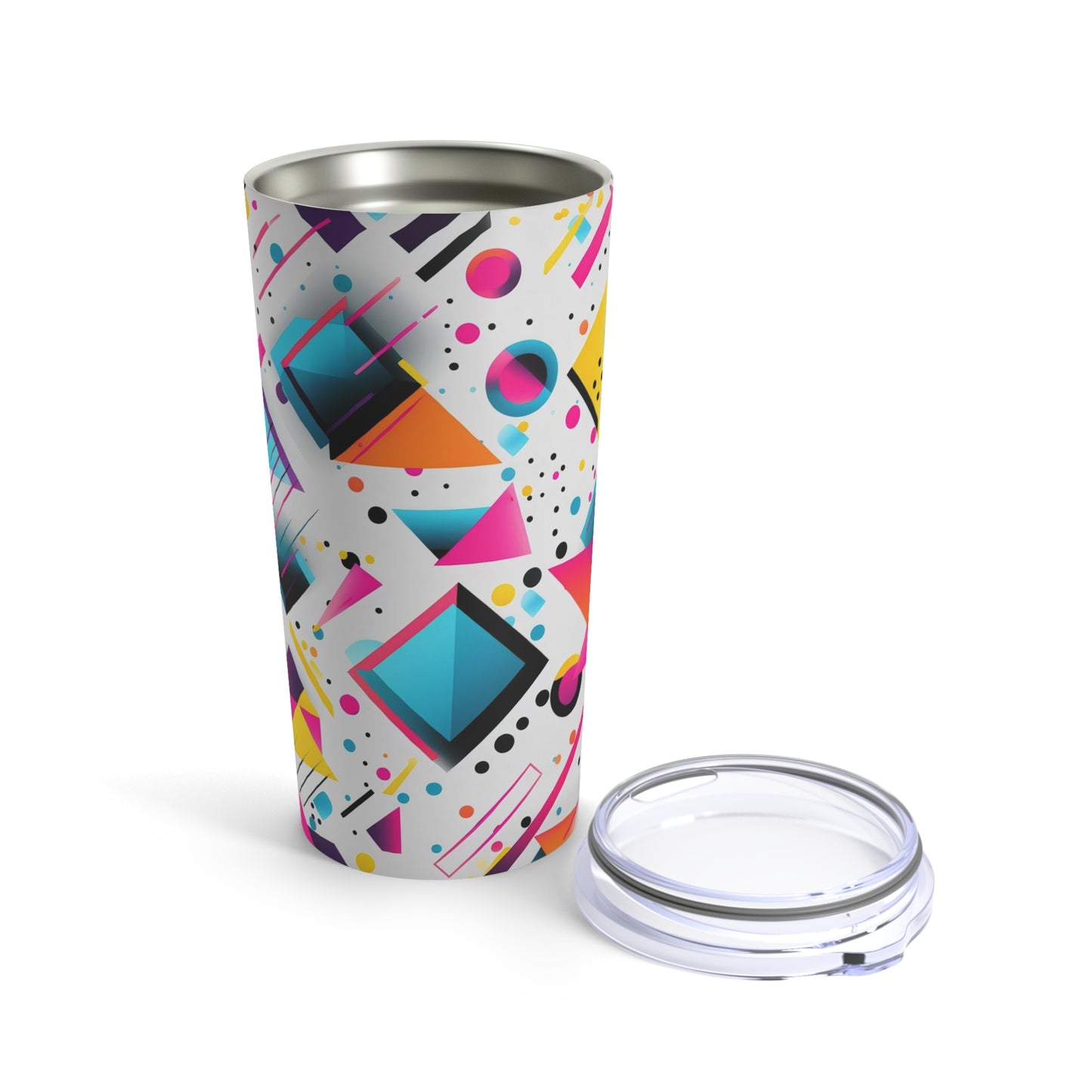 Geometric Shapes White - Tumbler 20oz
