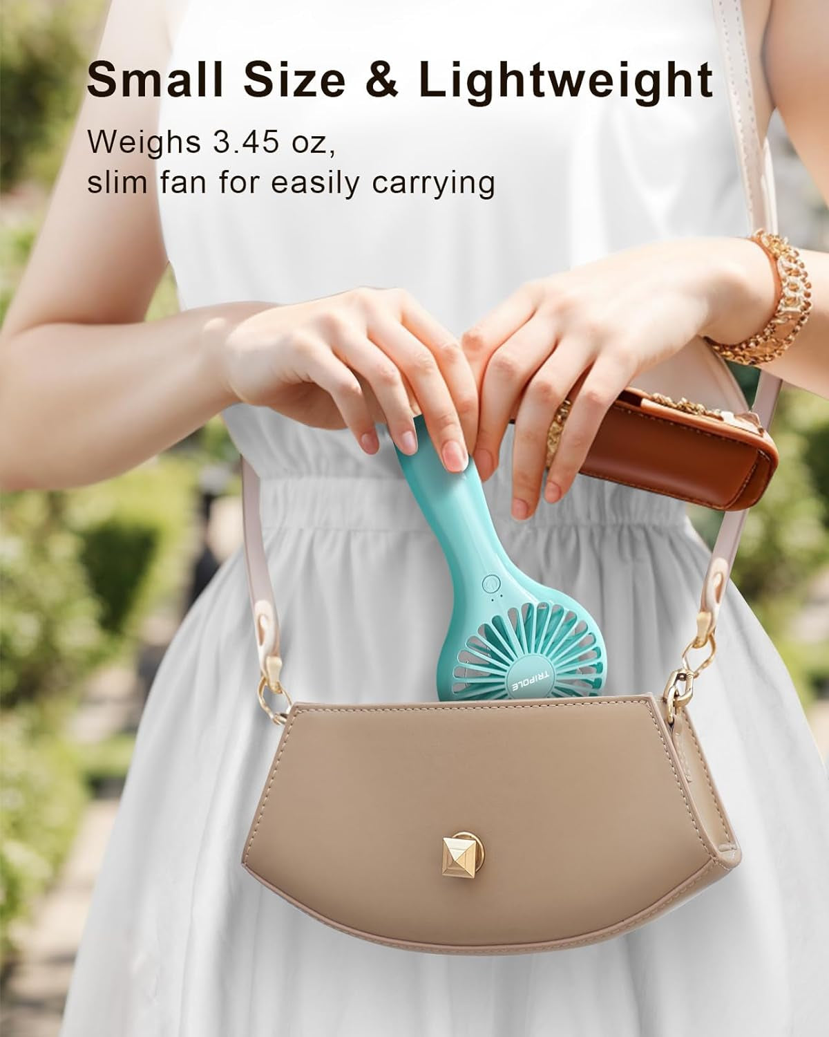 Mini Handheld Fan - Portable, USB Rechargeable, Speed Adjustable, Cute Design for Kids, Girls, Women & Men - Powerful Personal Fan for Indoor, Outdoor & Travel Use