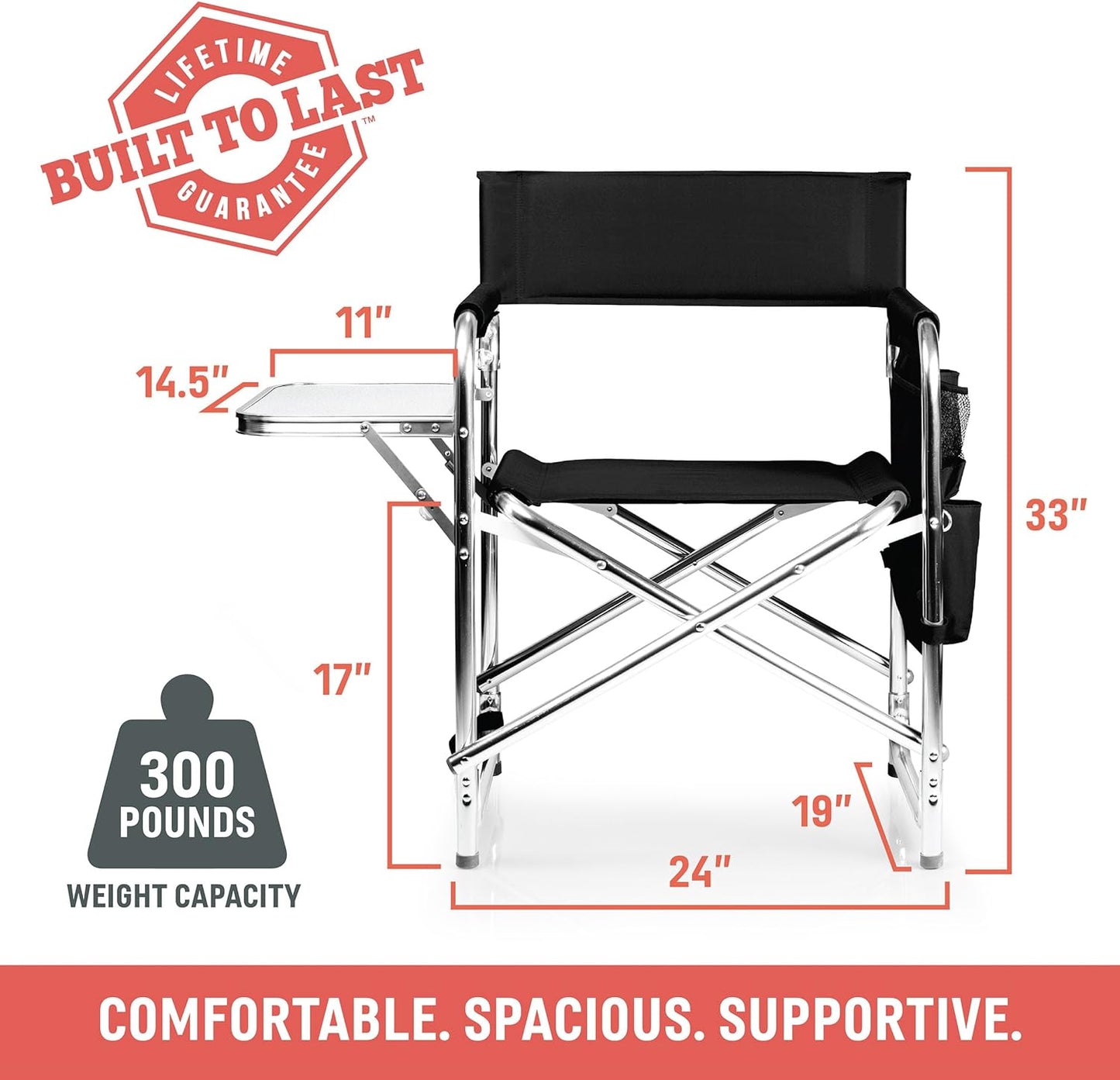ONIVA Camp Sports Chair with Side Table