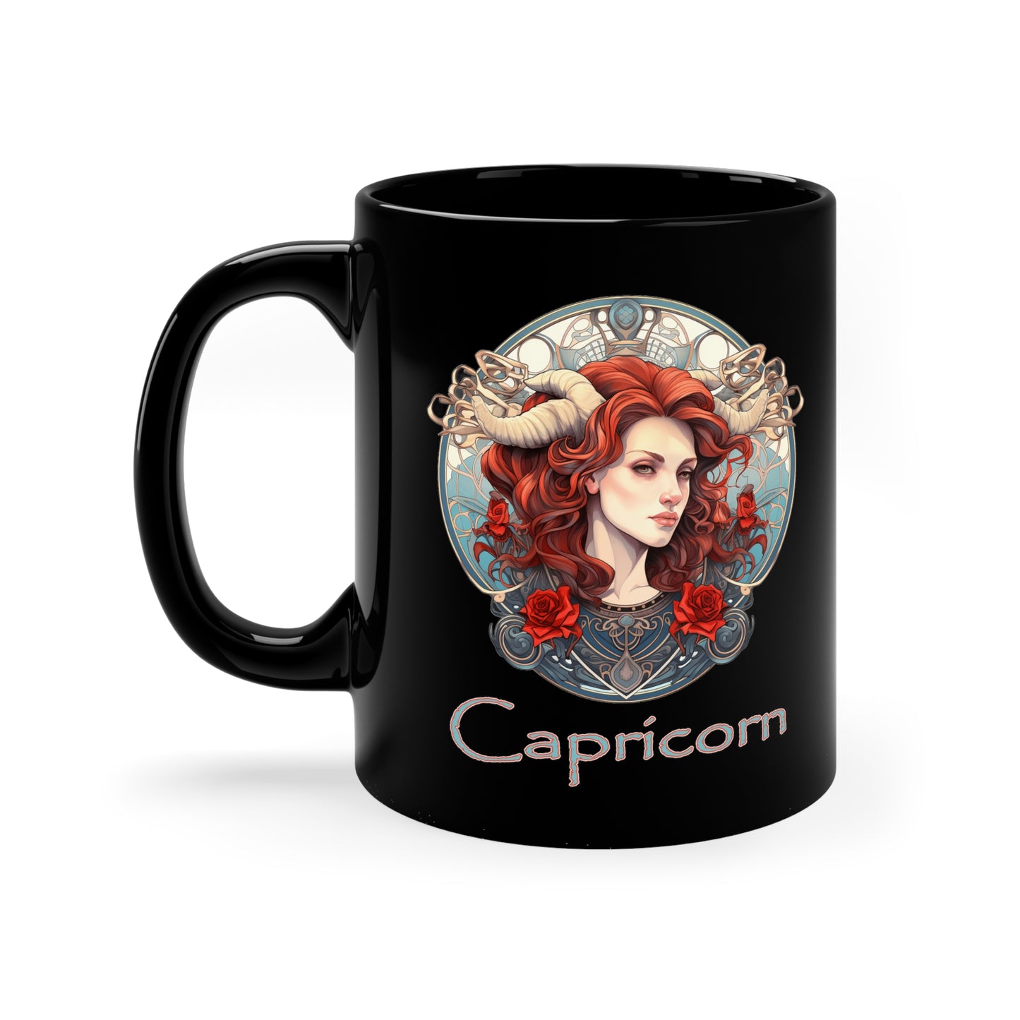 Capricorn Elegant - 11oz Black Mug