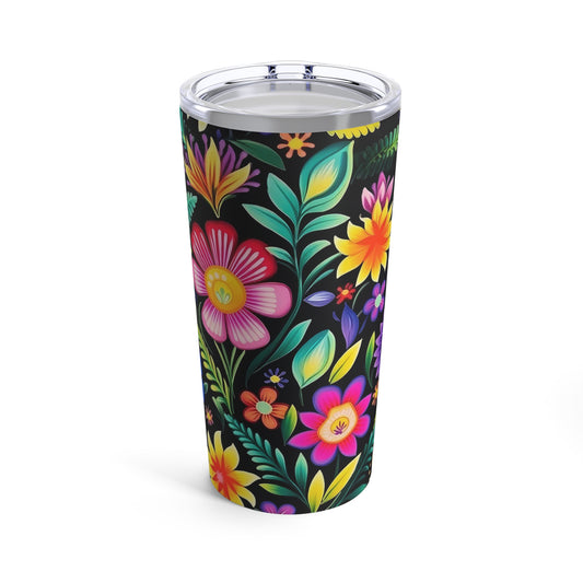 Mexican Floral Black - Tumbler 20oz