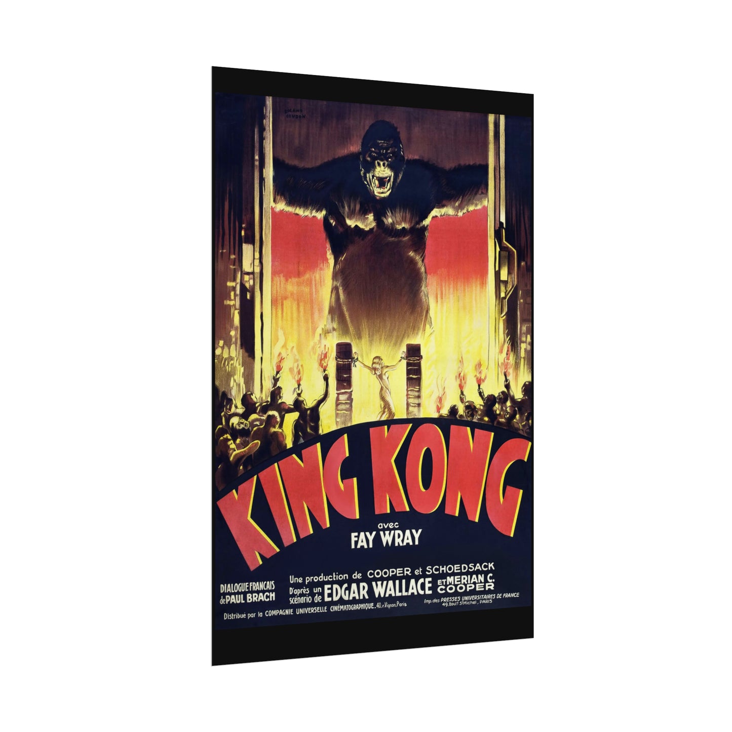 Vintage Movie Poster - King Kong - Rolled Poster