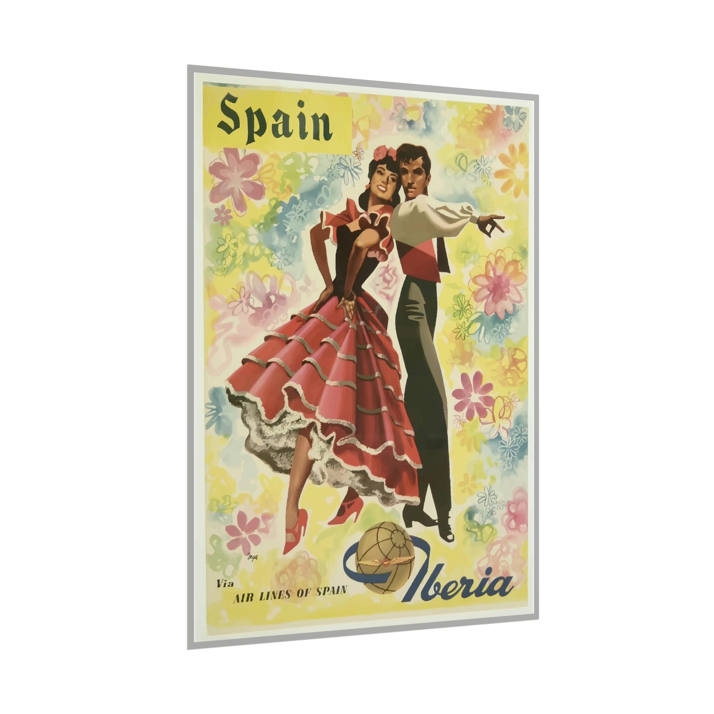 Vintage Travel Poster - Spain - Rolled Poster