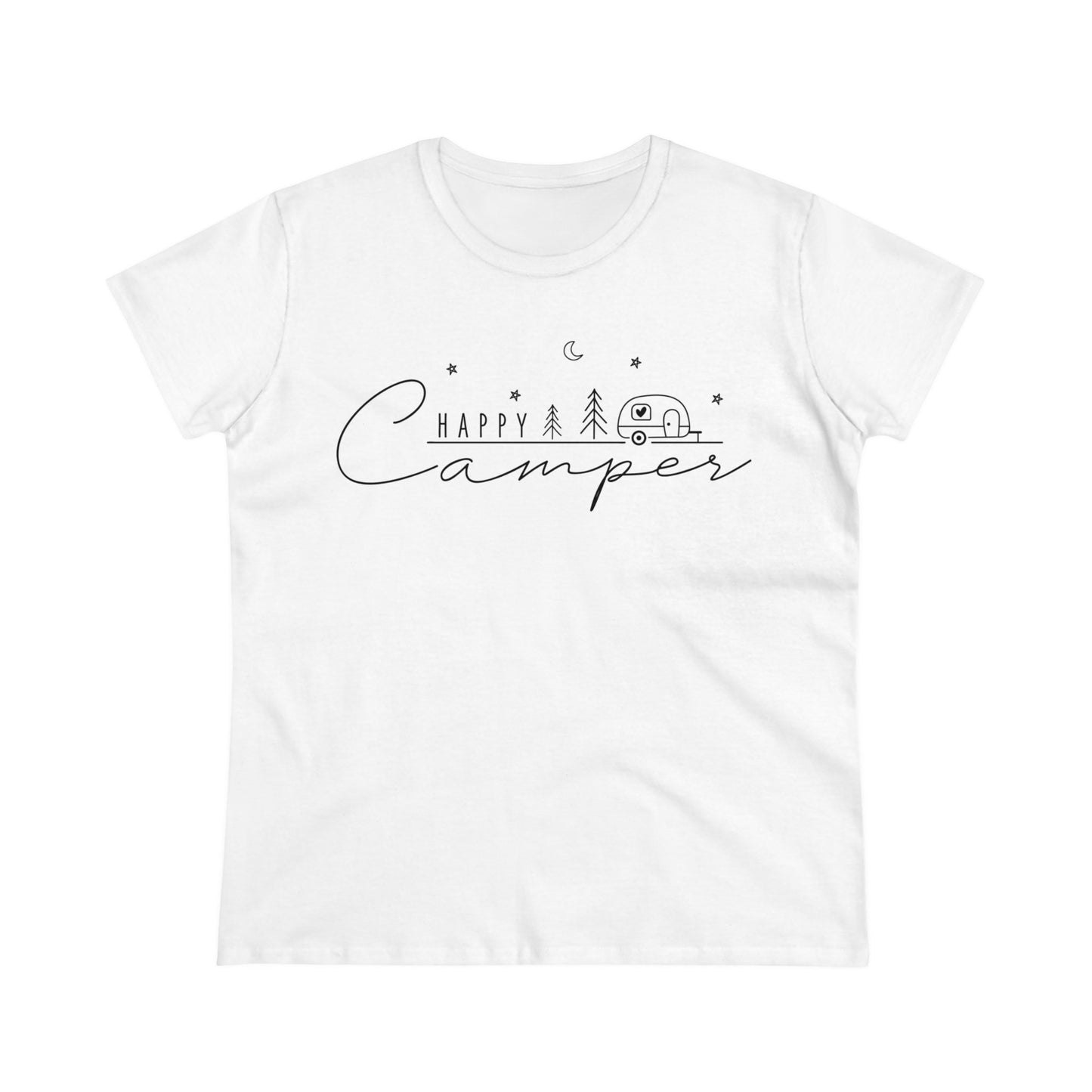 Happy Camper - Women's Midweight Cotton Tee