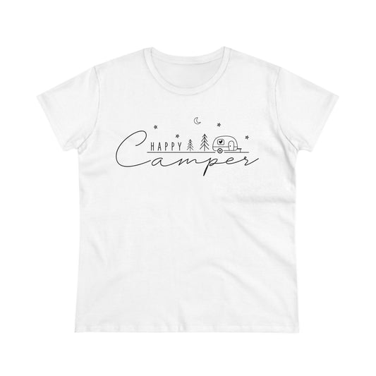 Happy Camper - Women's Midweight Cotton Tee