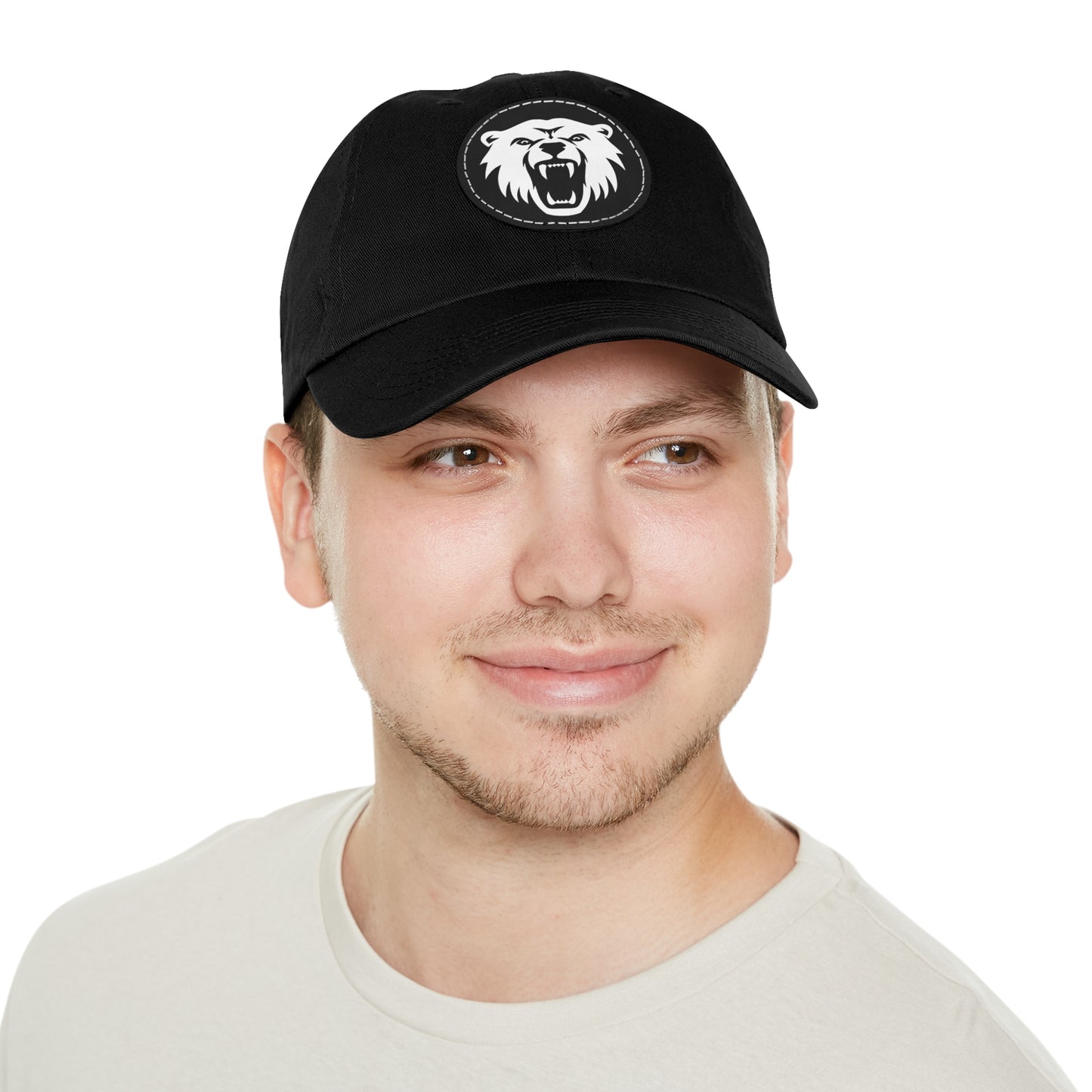 Bear - Hat with Round Leather Patch