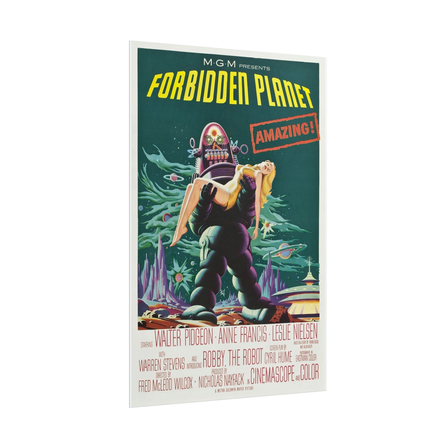 Vintage Movie Poster - Forbidden Planet - Rolled Poster