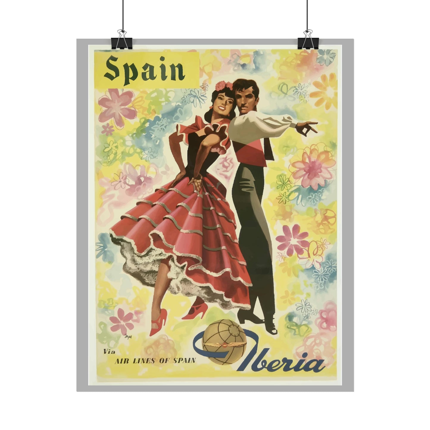 Vintage Travel Poster - Spain - Rolled Poster