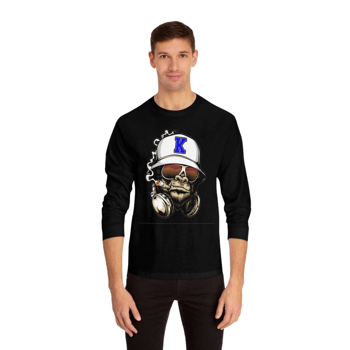 Gorilla Smoking (K) - Classic Long Sleeve T-Shirt