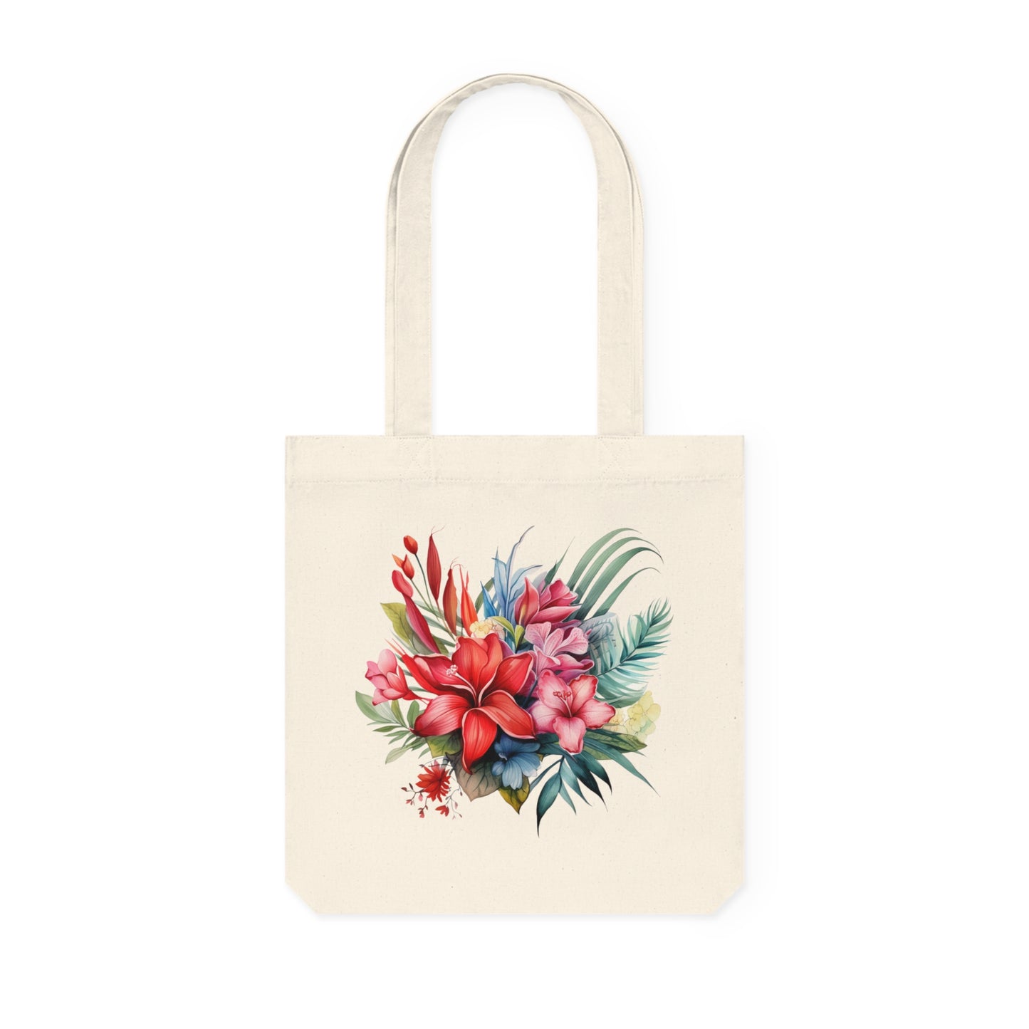 Tropical Flowers - Woven Tote Bag