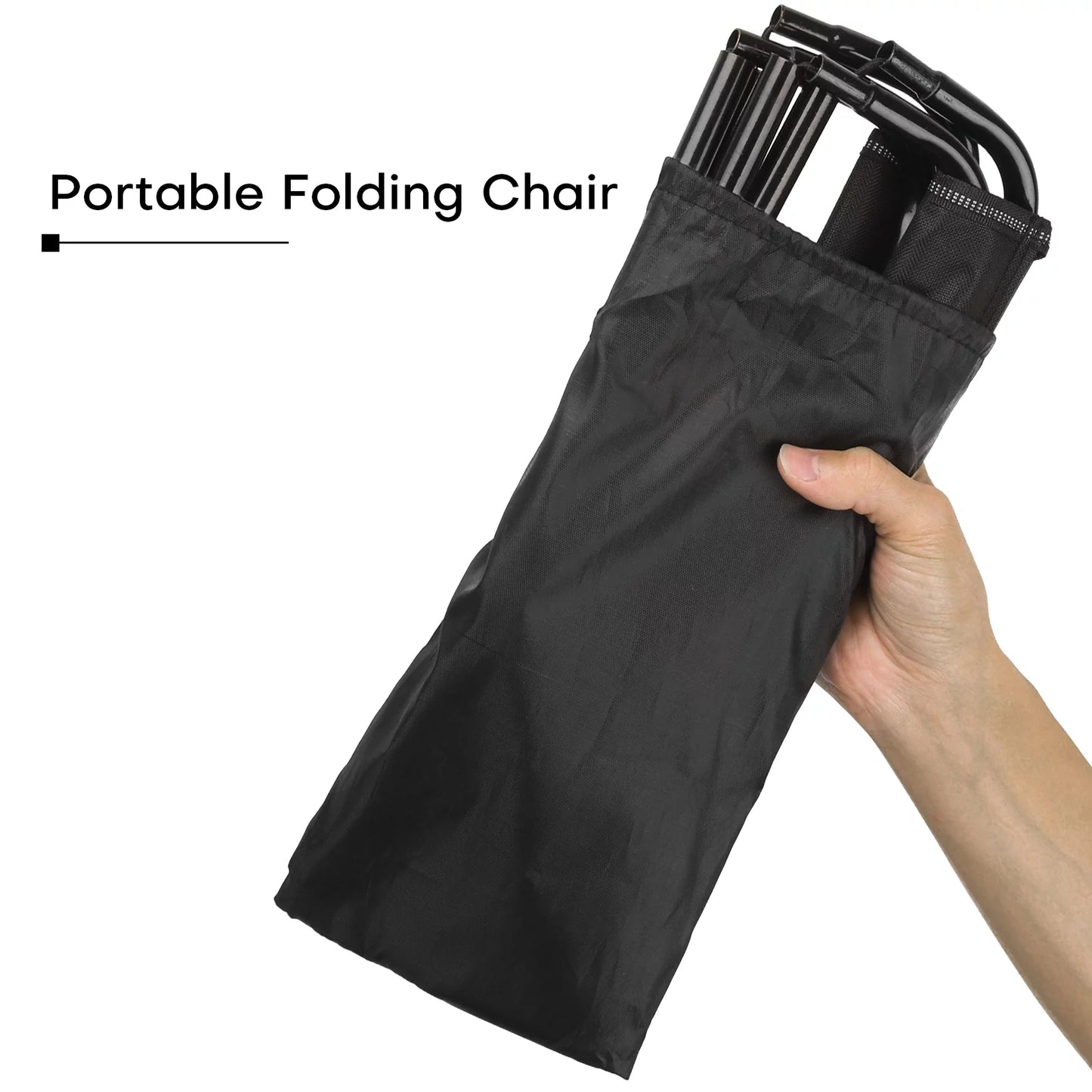 Portable Folding Camping Stool, Lightweight Outdoor Chair for Adults 