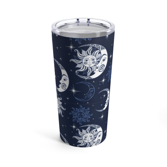 Sun, Moon, and Stars Blue - Tumbler 20oz