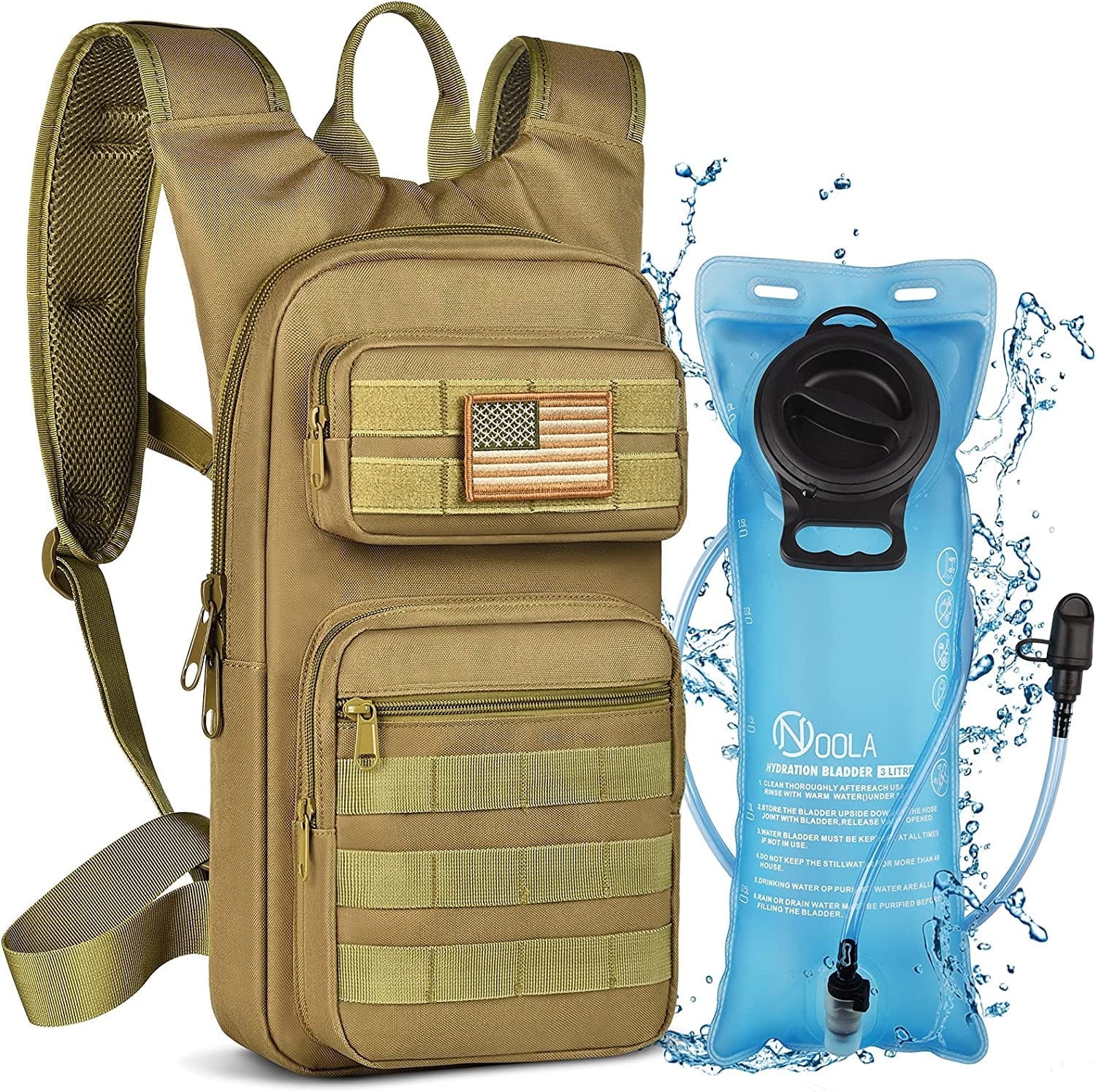 17L Hydration Backpack with 3L TPU Water Bladder: Molle-Compatible Water Pack for Hunting, Hiking, Cycling, Climbing, and Running