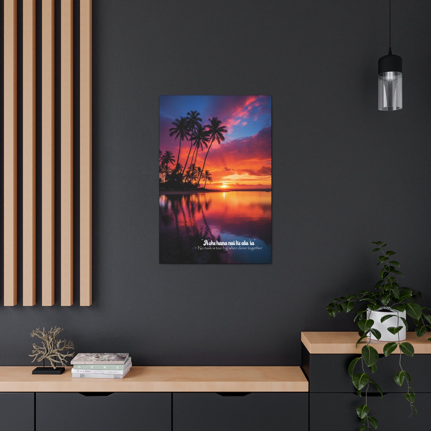 Hawaiian Sunset, No Task is too Big - Canvas Gallery Wraps