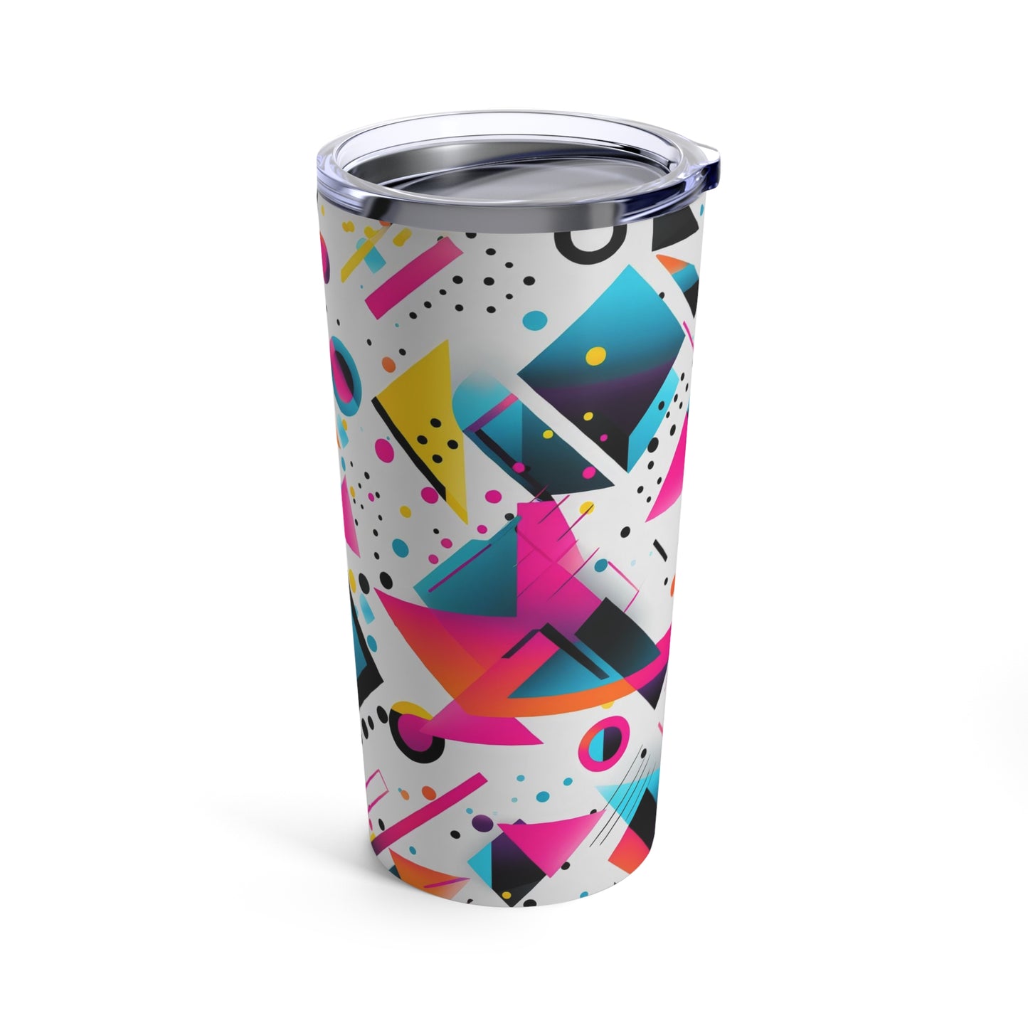 Geometric Shapes White - Tumbler 20oz
