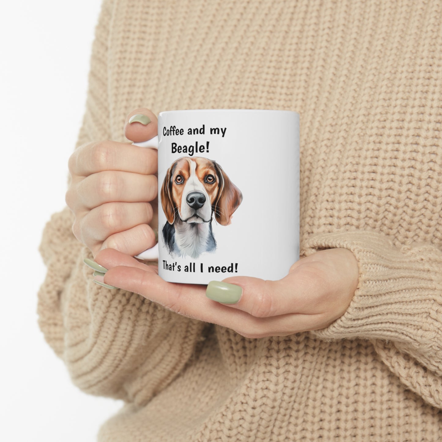 Coffee and My Beagle - Ceramic Mug 11oz