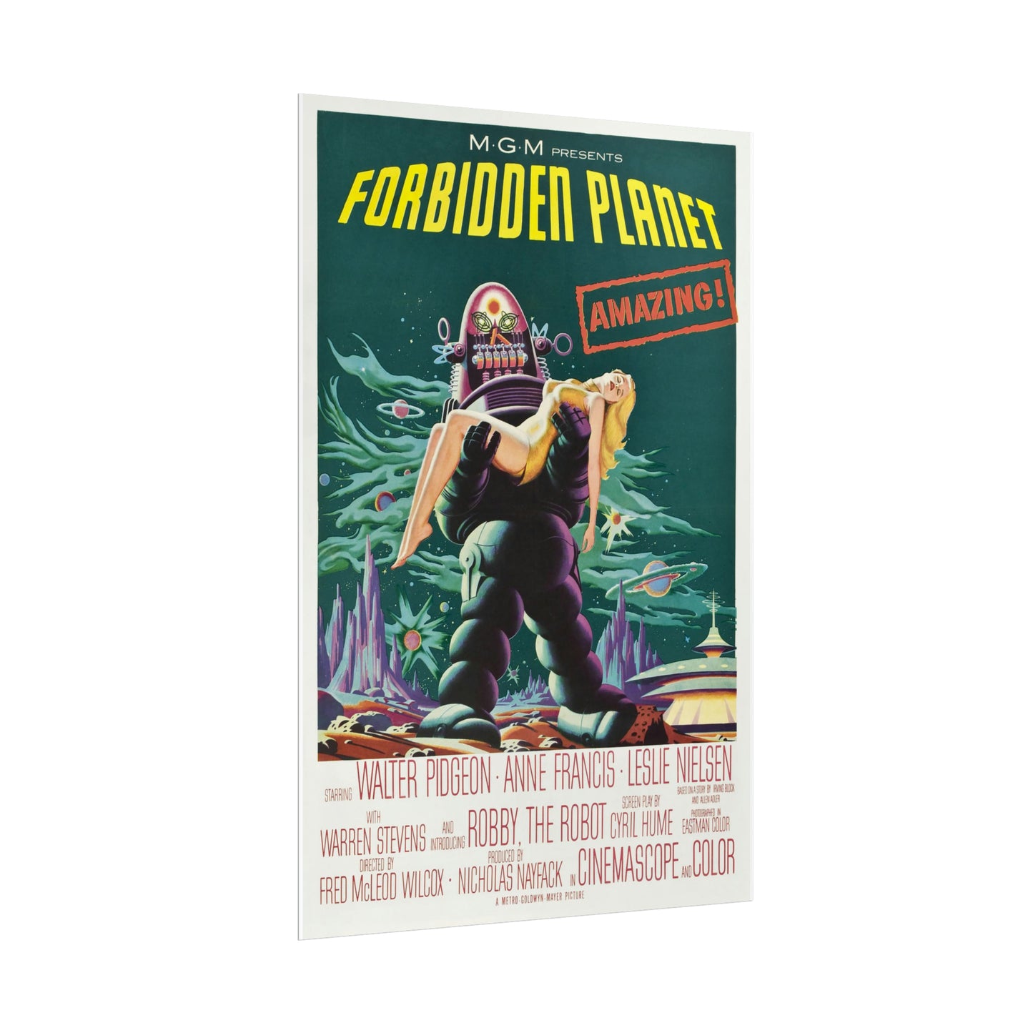 Vintage Movie Poster - Forbidden Planet - Rolled Poster