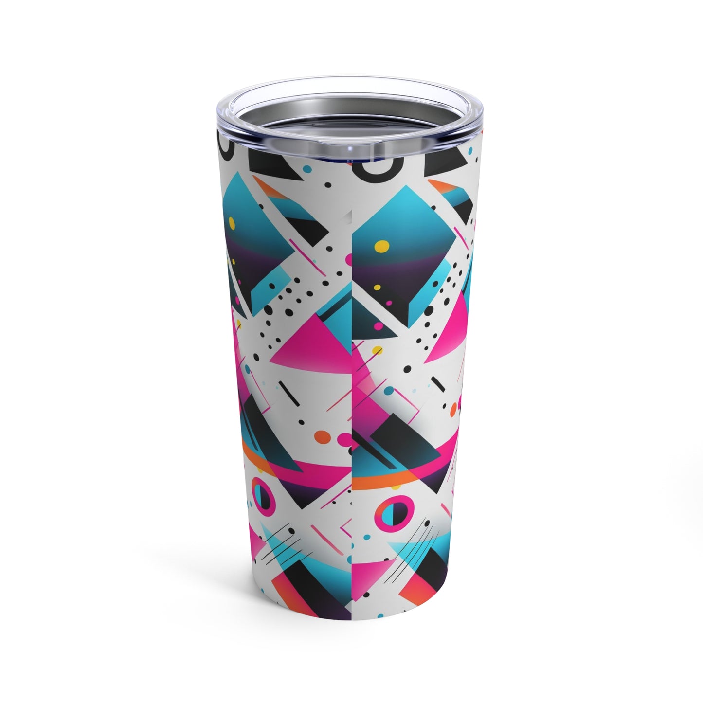 Geometric Shapes White - Tumbler 20oz