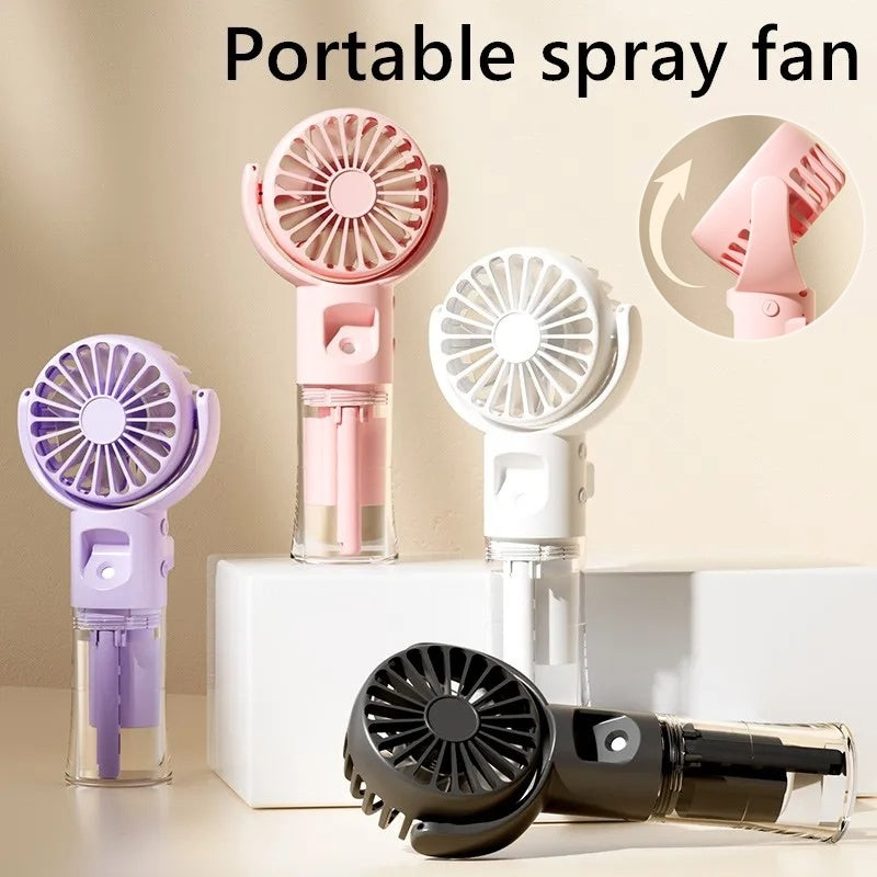 Portable Handheld Spray 4-Speed Mini Fan