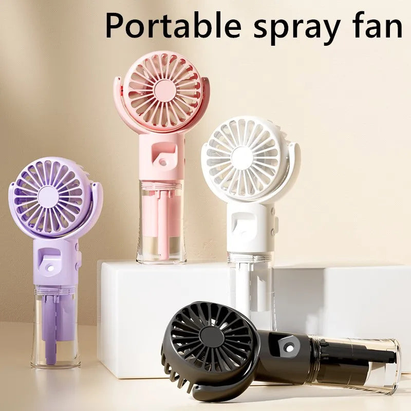 Portable Handheld Spray 4-Speed Mini Fan