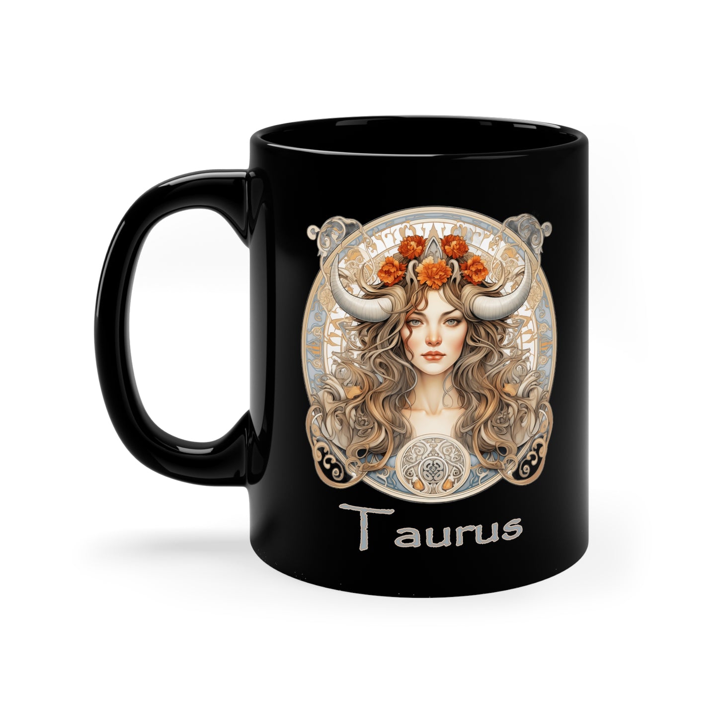 Taurus Elegant - 11oz Black Mug