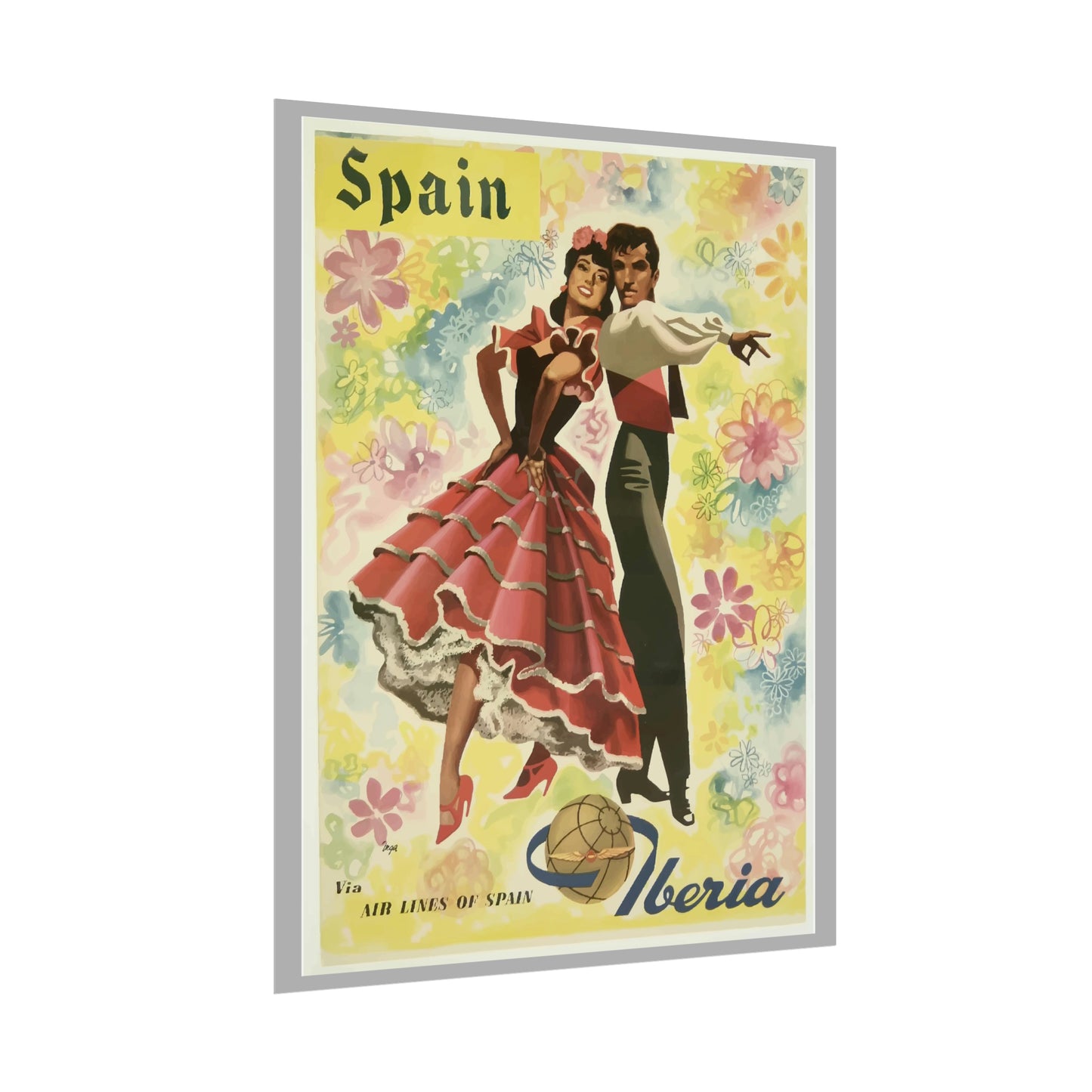 Vintage Travel Poster - Spain - Rolled Poster