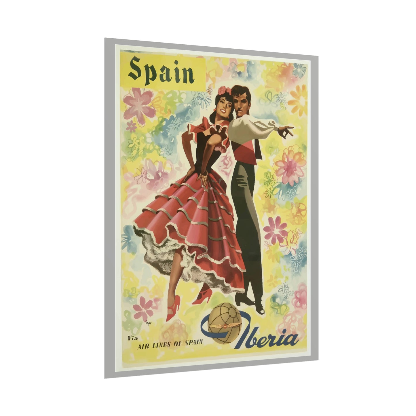Vintage Travel Poster - Spain - Rolled Poster