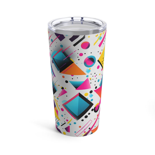Geometric Shapes White - Tumbler 20oz