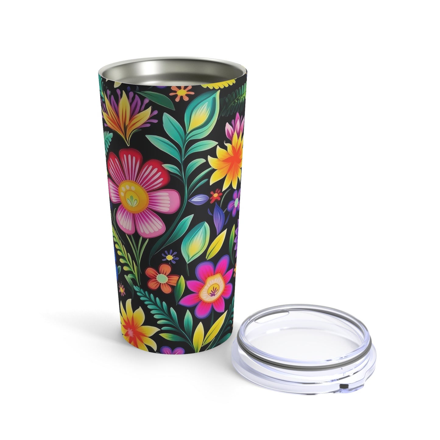 Mexican Floral Black - Tumbler 20oz