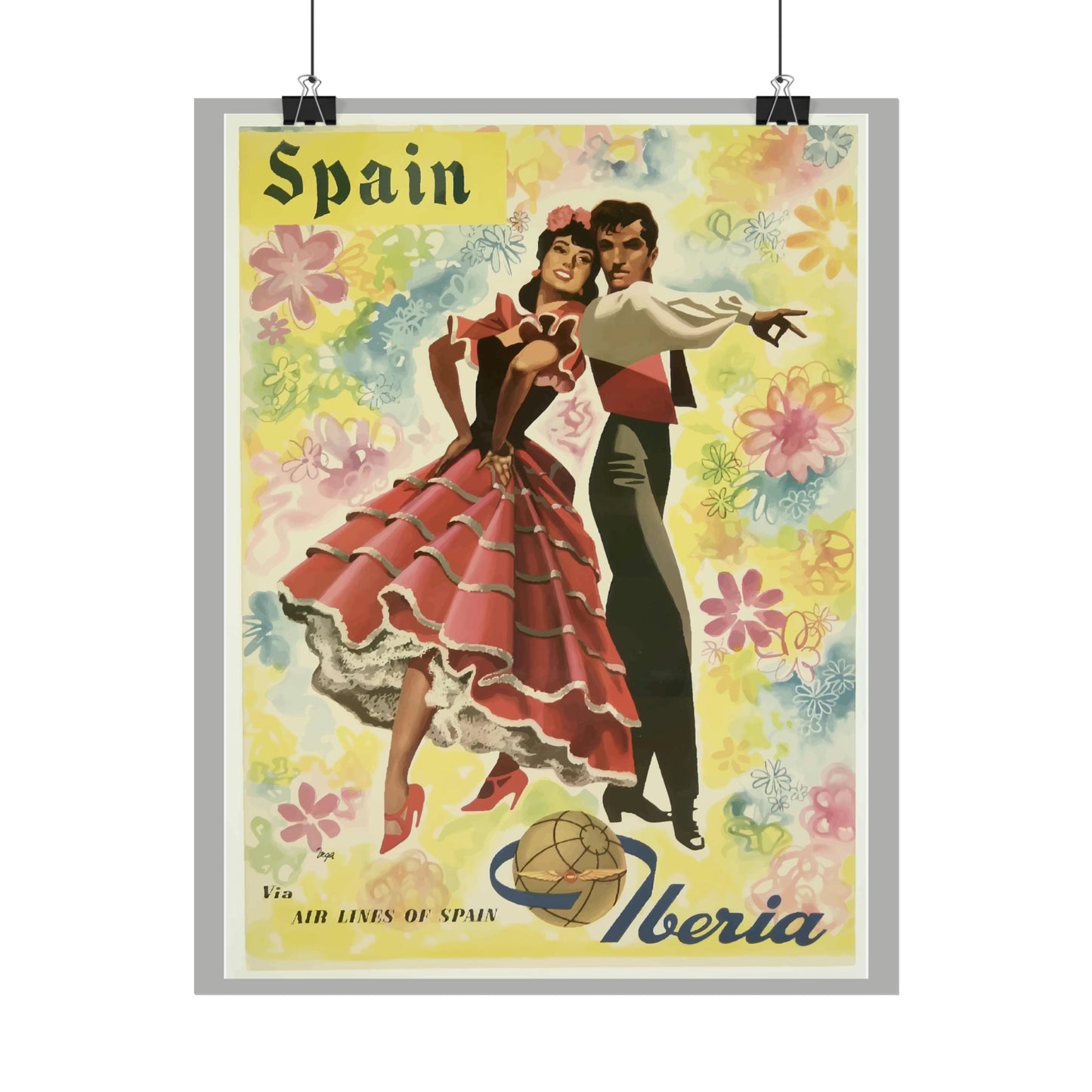 Vintage Travel Poster - Spain - Rolled Poster