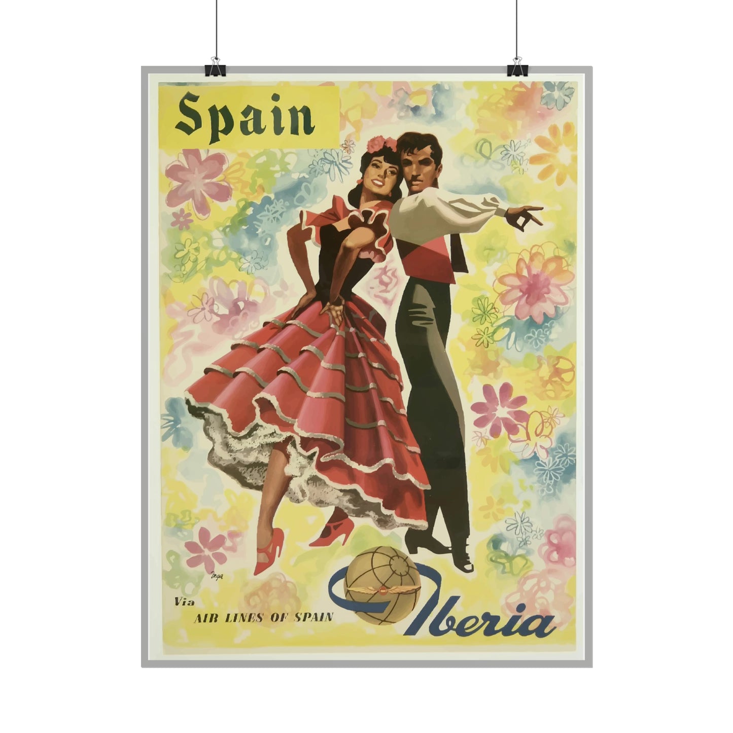 Vintage Travel Poster - Spain - Rolled Poster