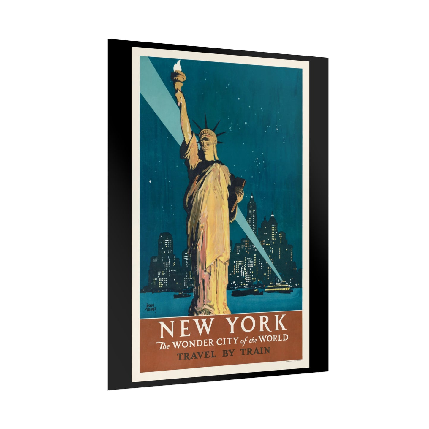 Vintage Travel Poster - New York - Rolled Poster
