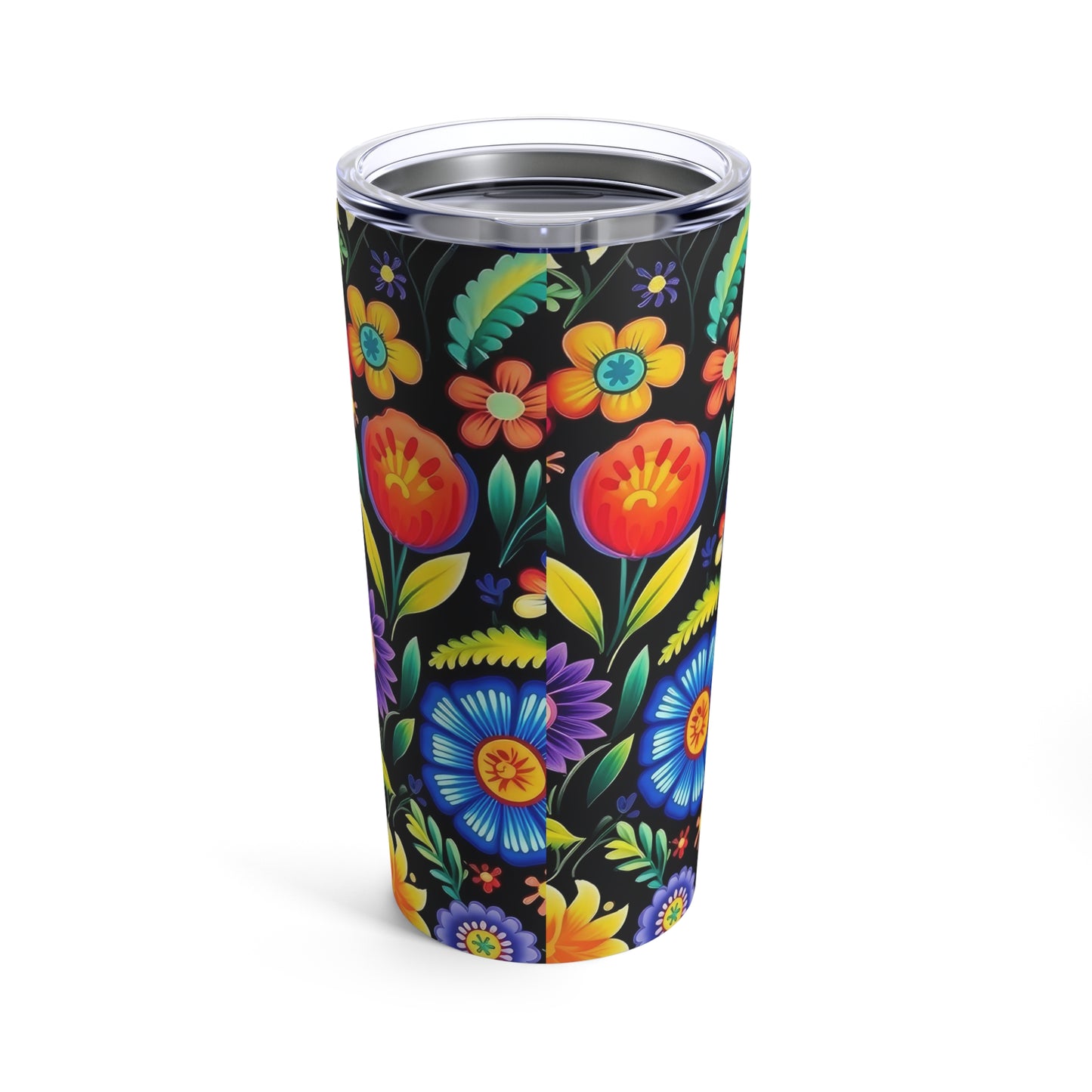 Mexican Floral Black - Tumbler 20oz