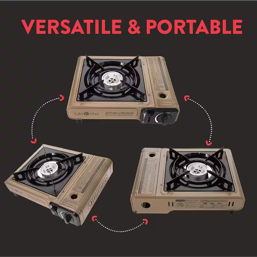 Dual Fuel Camp Stove and Butane Fuel (4-Piece Bundle)